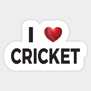 I Love Cricket Sticker